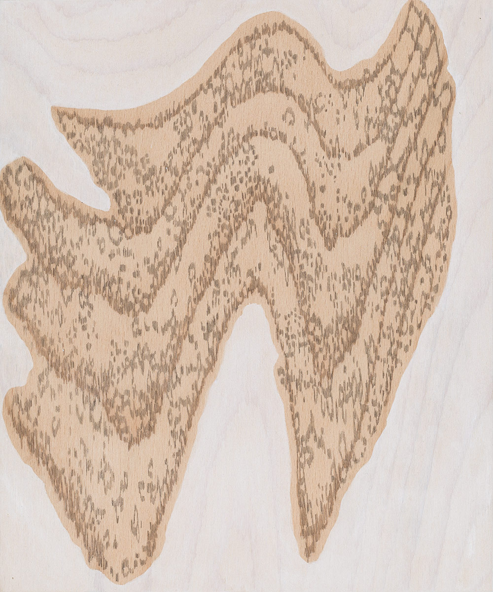 09 Wood - acrylic and pencil on wood - 30 x 25 cm - 2018
